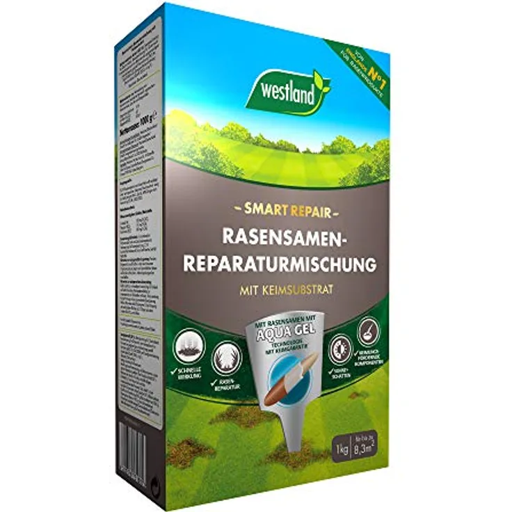 WESTLAND Smart Repair - Rasensamen-Reparaturmischung, 1 kg für 8,3 m²