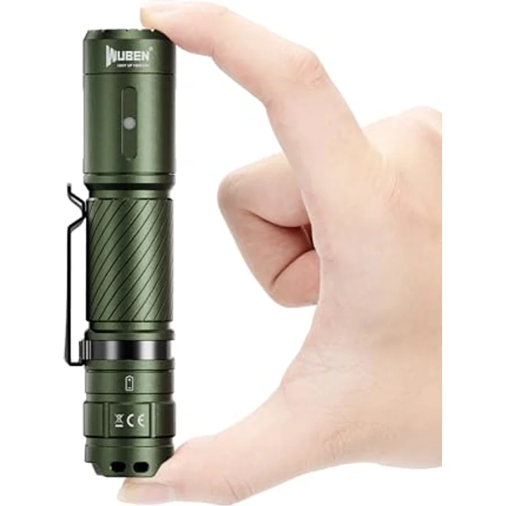 WUBEN C3 Taschenlampe, LED Aufladbar 1200 Lumen, IP68 Wasserdicht, 6 Lichtmodi, EDC Taschenlampe – Bild 1