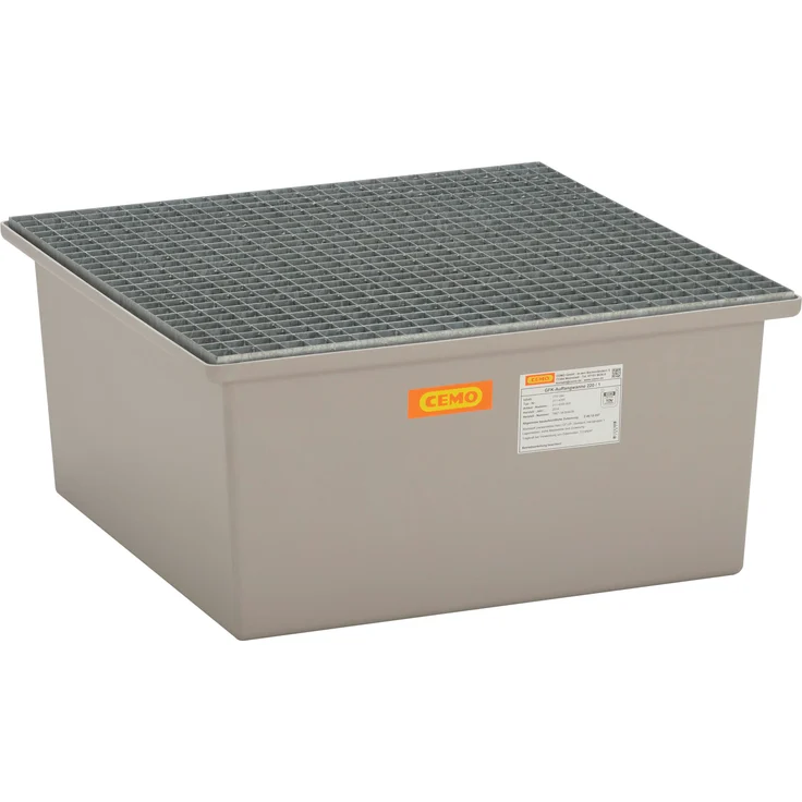 Cemo Auffangwanne 210 l, GFK mit verzinktem Stahlgitterrost, B x H x T: 85 x 40 x 85 cm, ohne Zulassung