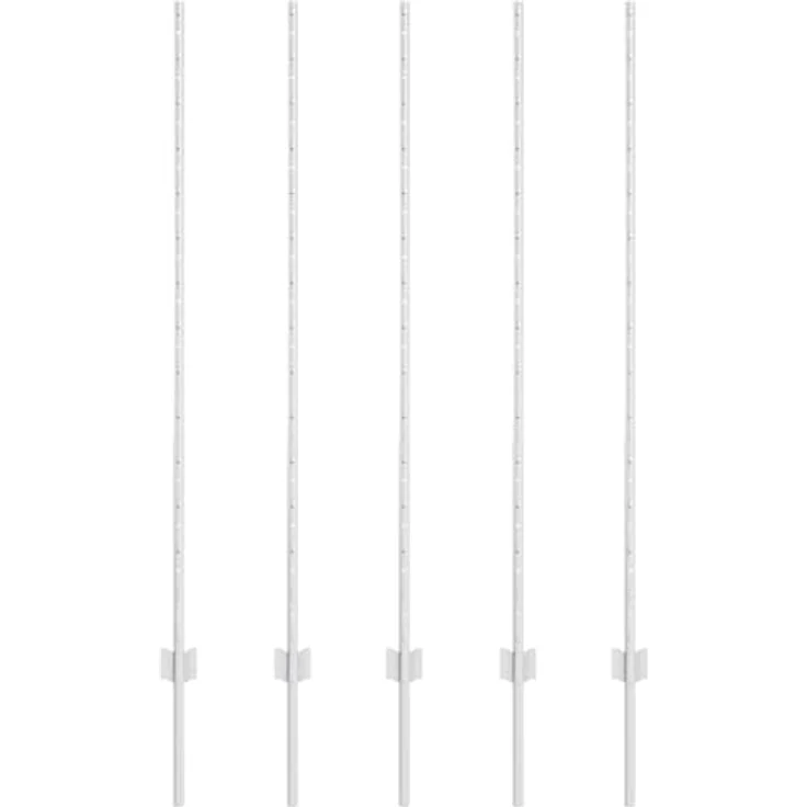 vidaXL Zaunpfosten U-Form 140 cm, 10er Set aus verzinktem Stahl, wetterbeständig und leicht montierbar, silber – Bild 1