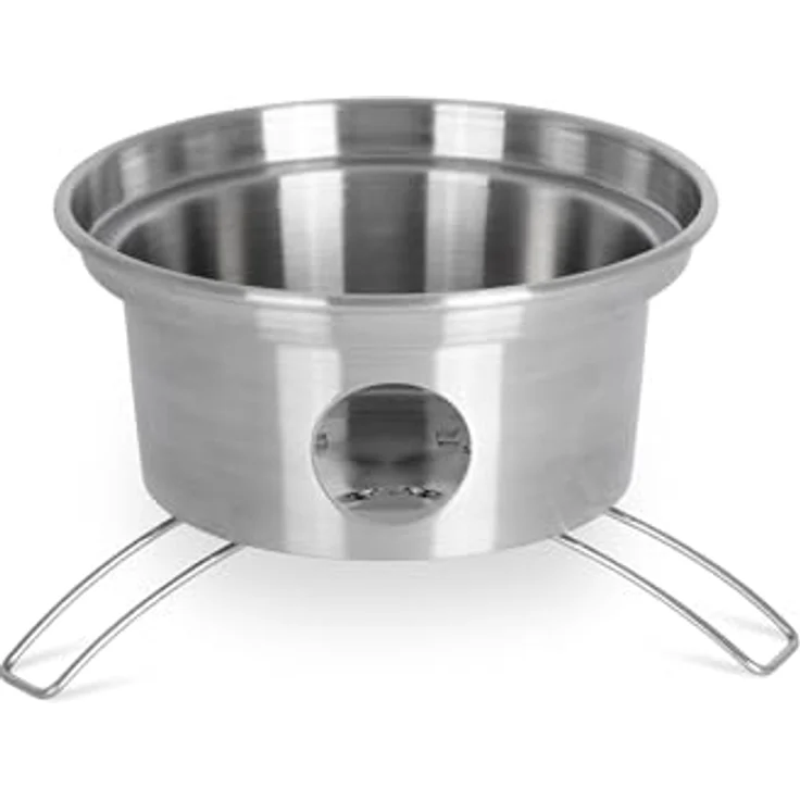 Petromax Feuerkanne Edelstahl 1,5 l, Outdoor-Kocher mit Dampfpfeife und Silikonummantelten Griffen – Bild 4