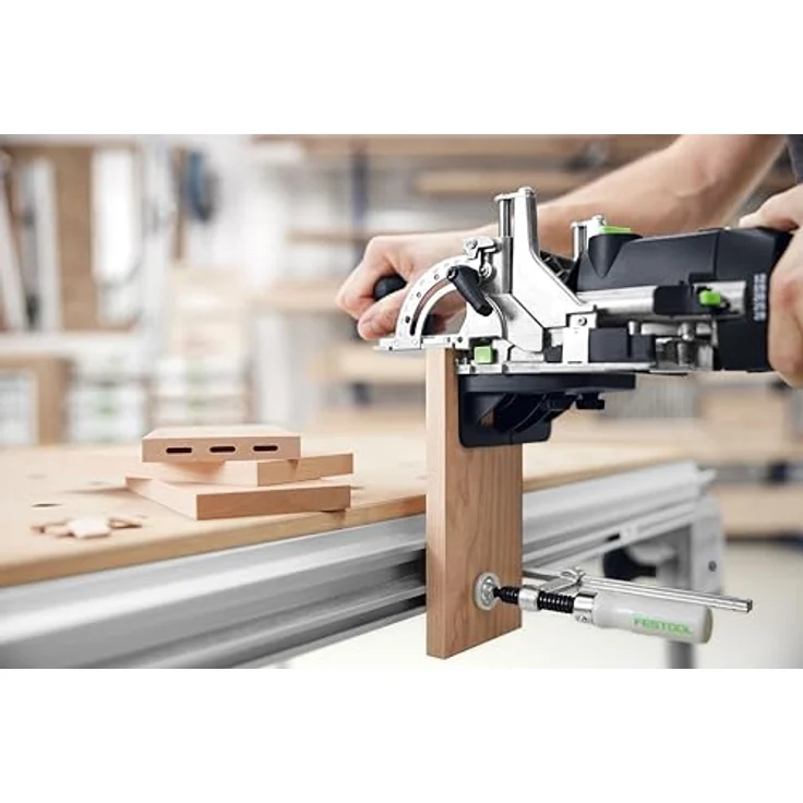Festool Dübelfräse DF 500 RQ-Plus, 420 Watt, 25.500 U/min, inkl. DOMINO Fräser D 5, kompakt und präzise – Bild 5