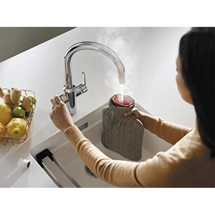 Blanco Küchenarmatur drink.hot TAMPERA, 3-in-1 Armatur für kaltes, warmes und kochend heißes Wasser, chrom – Bild 5