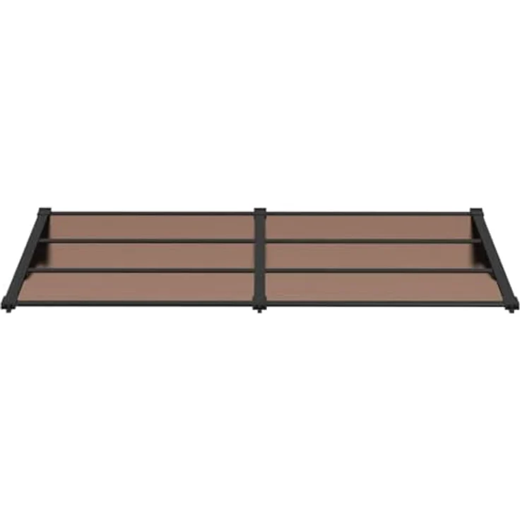 vidaXL Türvordach Schwarz 199x90 cm Polycarbonat, wetterfest und stabil – Bild 6