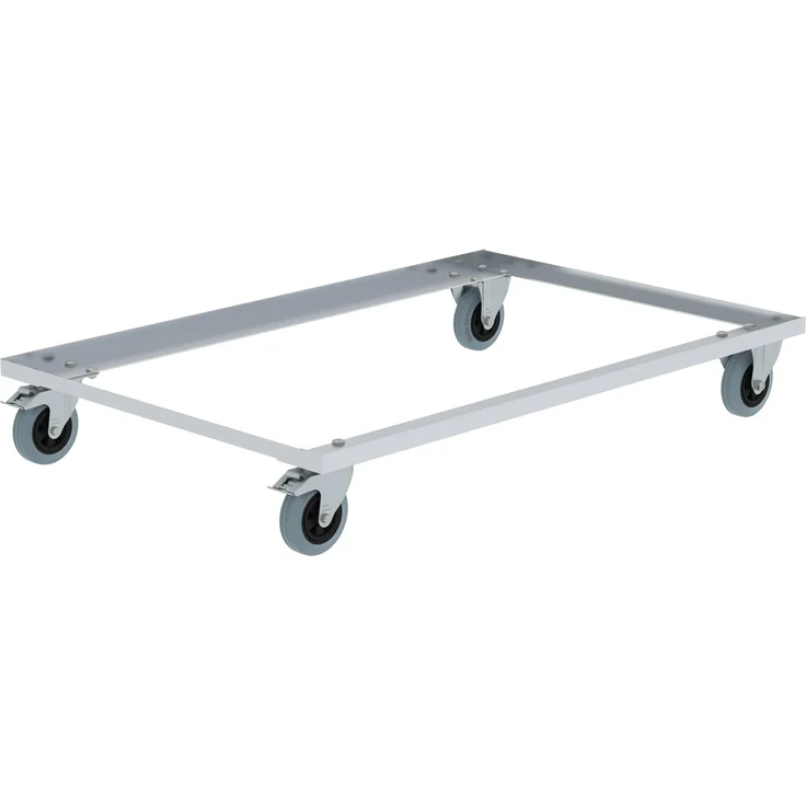 Munk Transportwagen 1200x800mm, Untersetzwagen für Transportkiste 11182, 150 kg Tragkraft, mit 4 Bock- und Lenkrollen