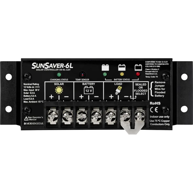 Morningstar Solarladeregler Morningstar Sunsaver SS-20L 12V, fortschrittlicher Laderegler für Photovoltaikanlagen in 73 Ländern