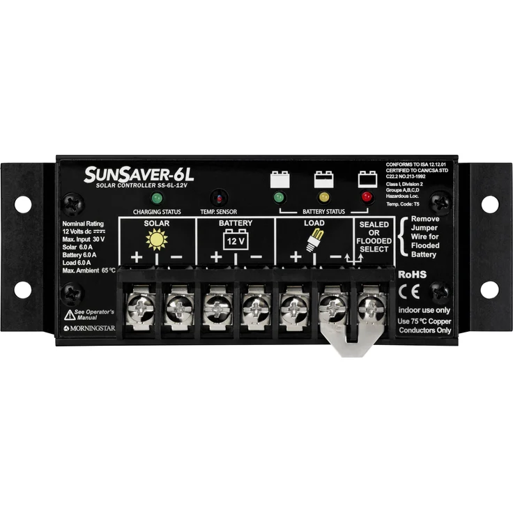 Morningstar Solarladeregler Morningstar Sunsaver SS-20L 12V, fortschrittlicher Laderegler für Photovoltaikanlagen in 73 Ländern