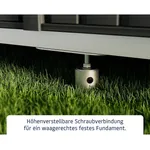 EcoStar Schraubfundament, L x B x H: 6 x 66 x 6 cm, Stahl, ideal für Gerätehaus Euroline Trend ESD4/EFD4/ESD5/EFD5, flexible Montage bei unebenem Gelände