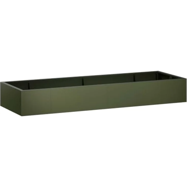 vidaXL Beetumrandung Stützmauer, 8 Stück, modular, Stahl, olivgrün, 300 x 100 x 50 cm, wetterbeständig – Bild 1