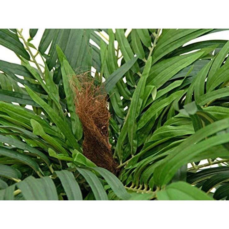 EUROPALMS Areca Palme, Kunstpflanze 140cm mit Palmfaserstamm und textilen Blättern – Bild 4