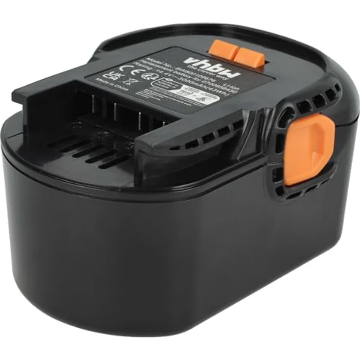 vhbw 2x Akku für AEG BSB 14 C, BSB 14 STX, BSB 14G, 3000 mAh, Li-Ion, 14,4 V, schwarz – Bild 2