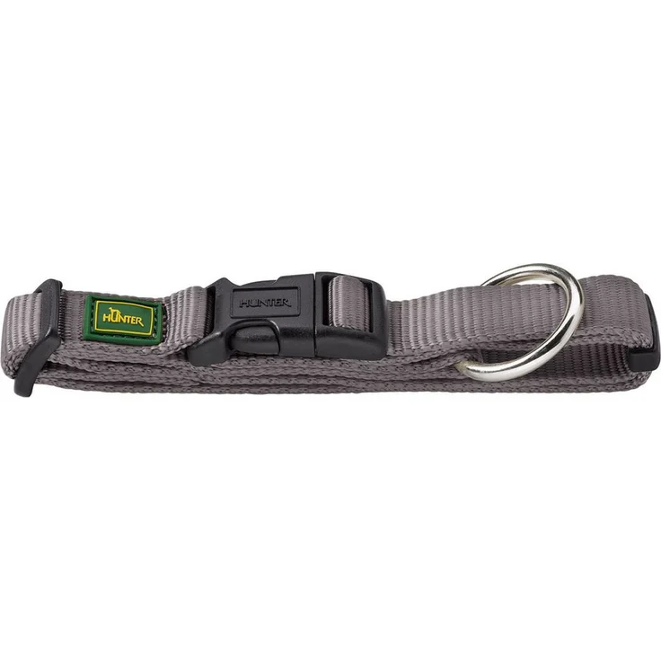 Hunter Hunde-Halsband Vario-Plus, Nylon Halsung mit stufenloser Verstellung, Schwarz – Bild 1
