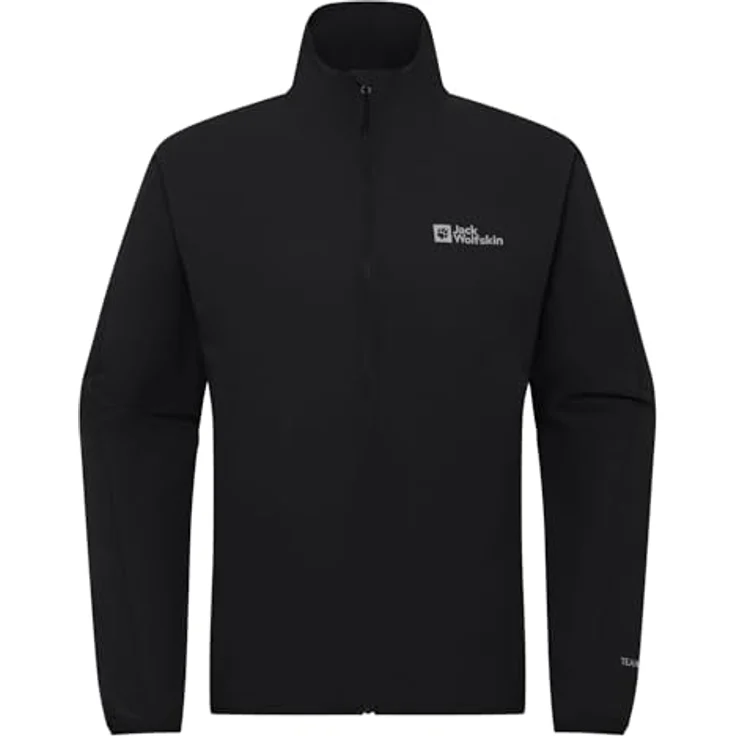 Jack Wolfskin Prelight Stride Jkt M, leichte Herrenjacke mit UV-Schutz und windabweisendem Texashield Core Material, Schwarz, Größe L – Bild 3