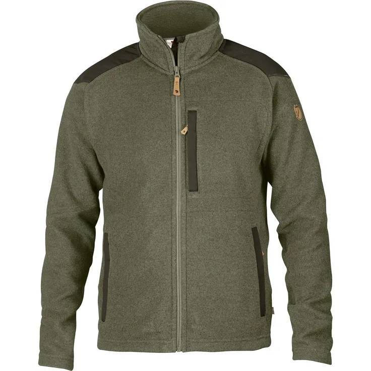 Fjällräven Fleecejacke Buck Fleece, Arbeitsjacke mit G-1000 Verstärkungen, Strick-Fleece, blau