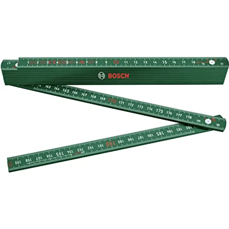 Bosch Maßstab 2m (Robuster Zollstock aus glasfaserverstärktem Nylon; metrische Skala; 10 Segmente) – Bild 4