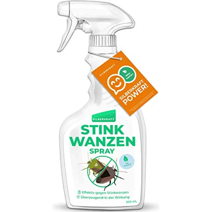 Silberkraft Stinkwanzen Bekämpfung Spray 500 ml, zuverlässiger Stinkwanzenschutz für Innen und Außen, garantiert hilfreiches Anti-Stinkwanzen-Mittel, gegen Schaben, Wanzen und andere Ungeziefer – Bild 1