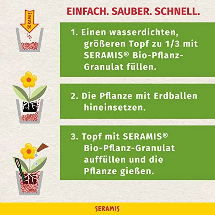 Seramis Bio-Pflanz-Granulat für Pflanzen & Kräuter 6 Liter – Bild 4