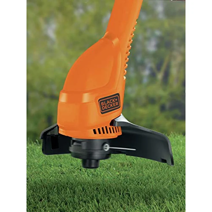 Black+Decker Rasentrimmer 350 W, 25 cm Schnittbreite, Zweihand-Ausführung, Fadenverlängerung per Auftipp-Automatik GL360, 350 Watt Leistung – Bild 4
