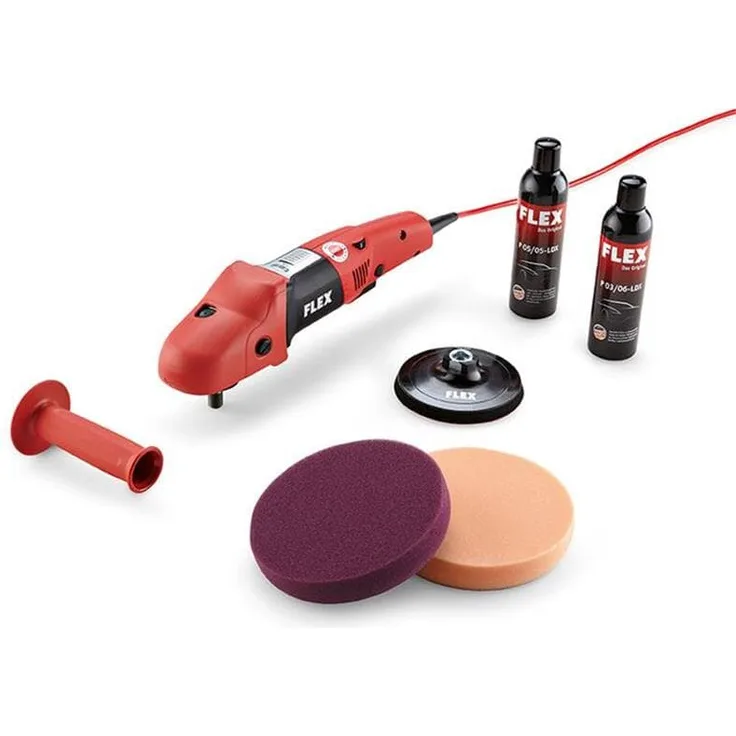 Flex Rotations-Polierer PE 14-3 125 P-Set 407569 1400 Watt mit Zubehör, 407.569