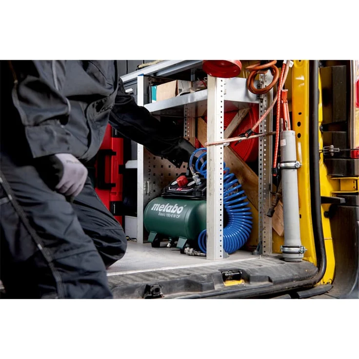 Metabo Kompressor Basic 160-6 W OF (Kessel 6 l, Max. Druck 8 bar, Ansaugleistung 160 l/min, Füllleistung 65 l/min, Max. Drehzahl 3500 /min, kompaktes Design) 601501000 – Bild 3