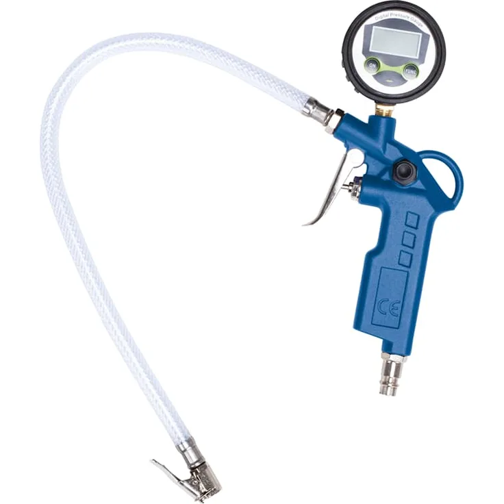 Scheppach Reifenfüller digital Druckluftprüfer Manometer Reifendruckpistole