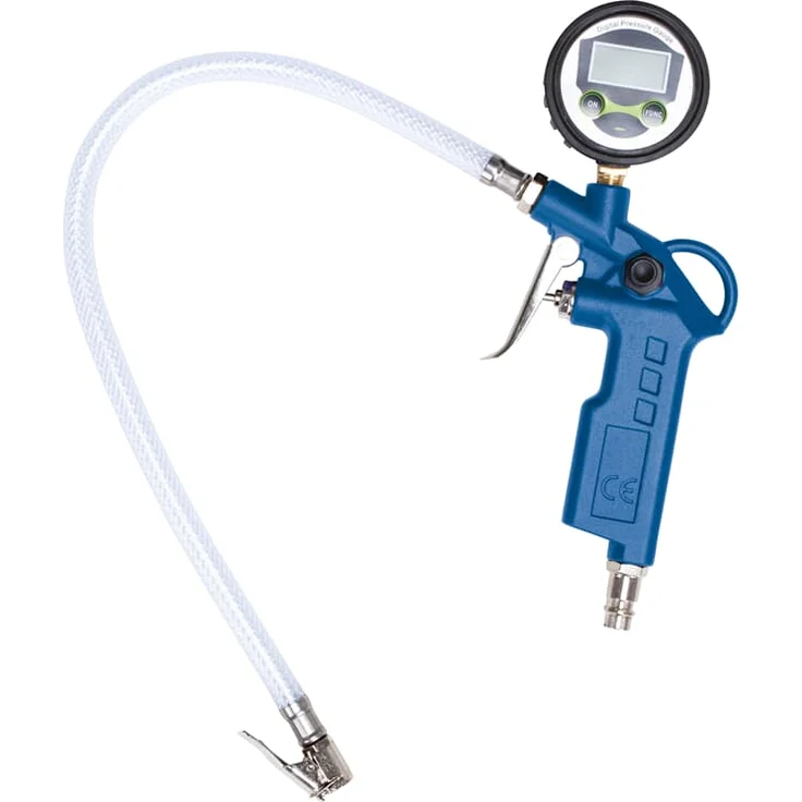 Scheppach Reifenfüller digital Druckluftprüfer Manometer Reifendruckpistole