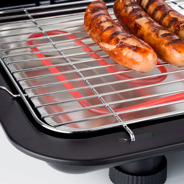 KORONA 46221 Elektrischer Standgrill mit XXL-Grillrost 2200 W Windschutz große Grillfläche – Bild 5