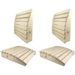 SudoreWell 4 x Sauna Kopfstütze Premium abgerundet Kiefernholz