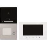 HHG Villa AP Set 1 RL Komplettset Video-Türsprechanlage Aluminium (gebürstet)  Weiß
