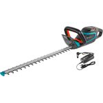 GARDENA Set Akku-Heckenschere PowerCut Li-40-60: Akku-Heckenschneider mit 60 cm Messerlänge, ergonomischer Griff, Anschlagschutz, intuitives Tastenfeld, inkl. Li-Ion Akku und Ladegerät (9860-20)