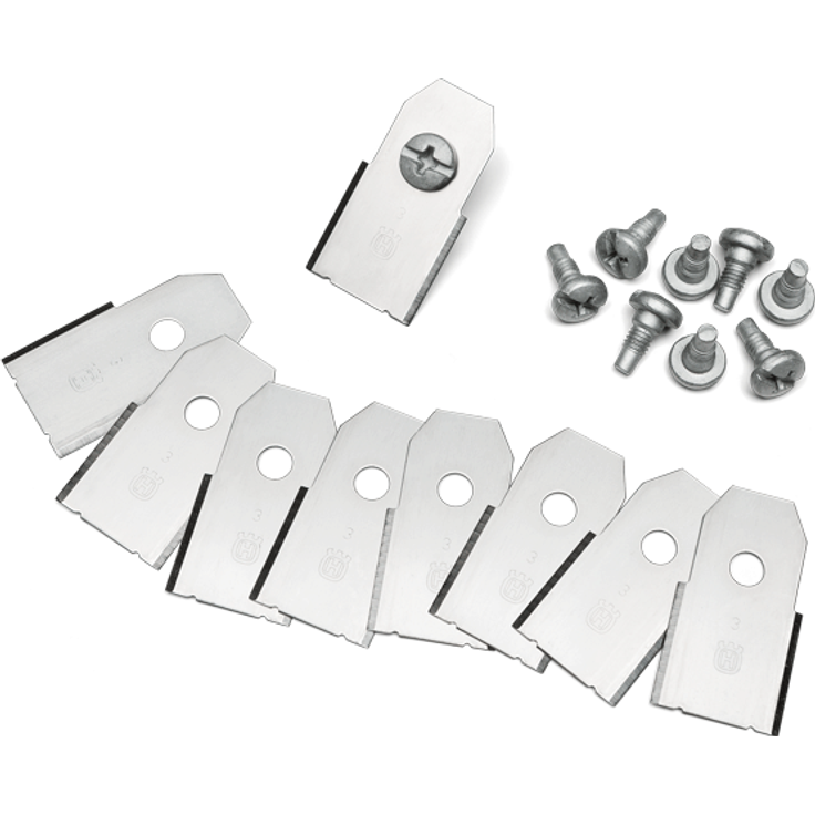 Husqvarna Automower Ersatzmesser Angebot 2er Set Karbonstahl Messer extra stark 0,6mm (9 Stück)