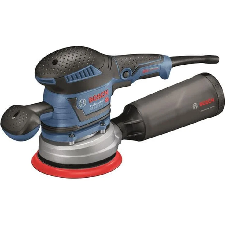 Bosch Professional Exzenterschleifer GEX 40-150 (inkl. Zusatzhandgriff, Staubbox, Schleifteller- 150 mm, Netzschleifblatt M480, in L-BOXX 238) – Bild 2