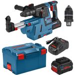 Bosch Professional Akku-Bohrhammer mit SDS plus GBH 18V-26 F 2x Akku GBA 5,5 Ah, Staubabsaugsystem