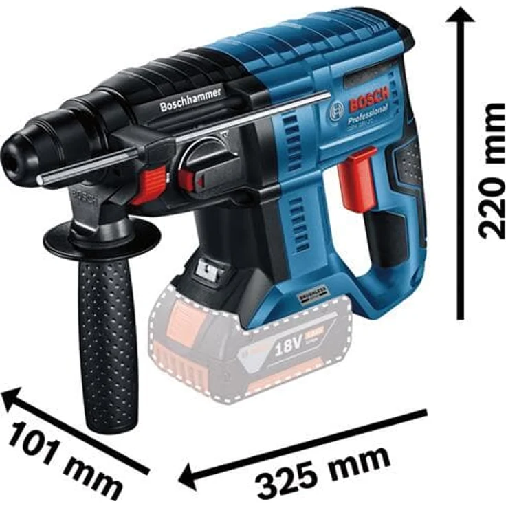 Bosch Professional Akku-Bohrhammer mit SDS plus GBH 18V-21 mit L-BOXX – Bild 2