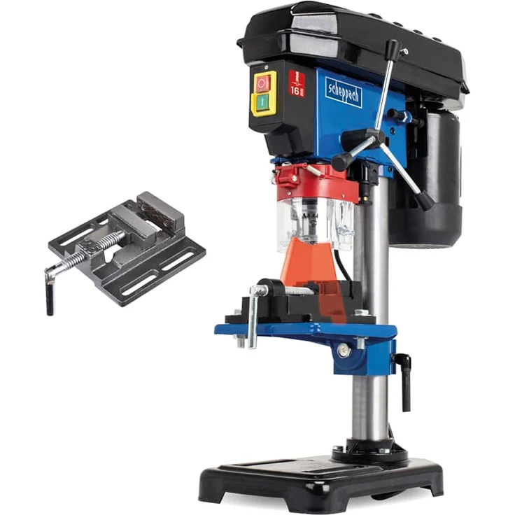 Scheppach DP16VLS Tischbohrmaschine 500W 600-2600 min-1, 250mm max. Abstand, Laser – Bild 1
