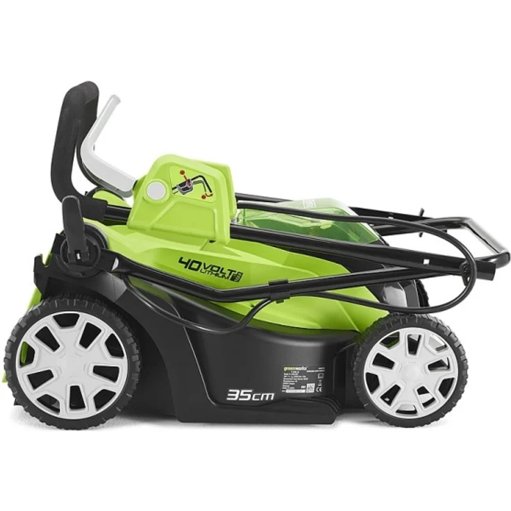 Greenworks Tools 40V G40LM35 Akku-Rasenmäher, 35cm Schnittbreite, 40l Fangkorbvolumen, 5-stufige Schnitthöheneinstellung - ohne Akku und Ladegerät (2501907) – Bild 6