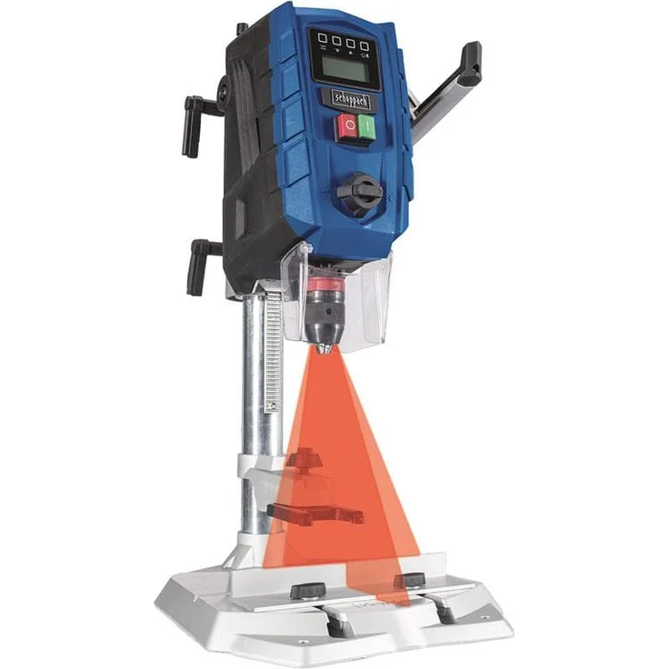 Scheppach Tischbohrmaschine DP60, Digitaldisplay, LED-Licht & Laser, Bohrfutter 1,5–13mm, 710 W, 2-Gang Bohrmaschine mit variabler Drehzahl: 170–880/490–2600 min-1 – Bild 2