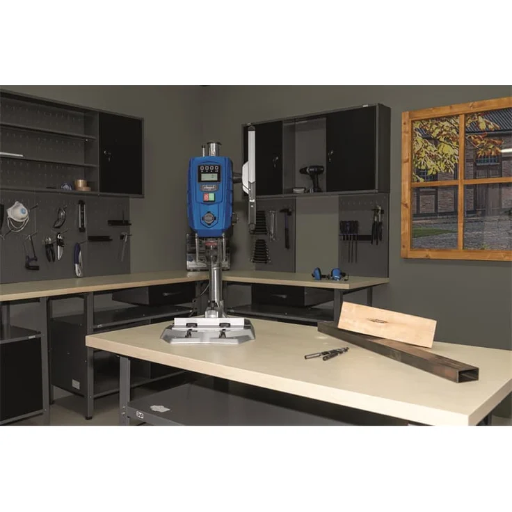 Scheppach Tischbohrmaschine DP60, Digitaldisplay, LED-Licht & Laser, Bohrfutter 1,5–13mm, 710 W, 2-Gang Bohrmaschine mit variabler Drehzahl: 170–880/490–2600 min-1 – Bild 6