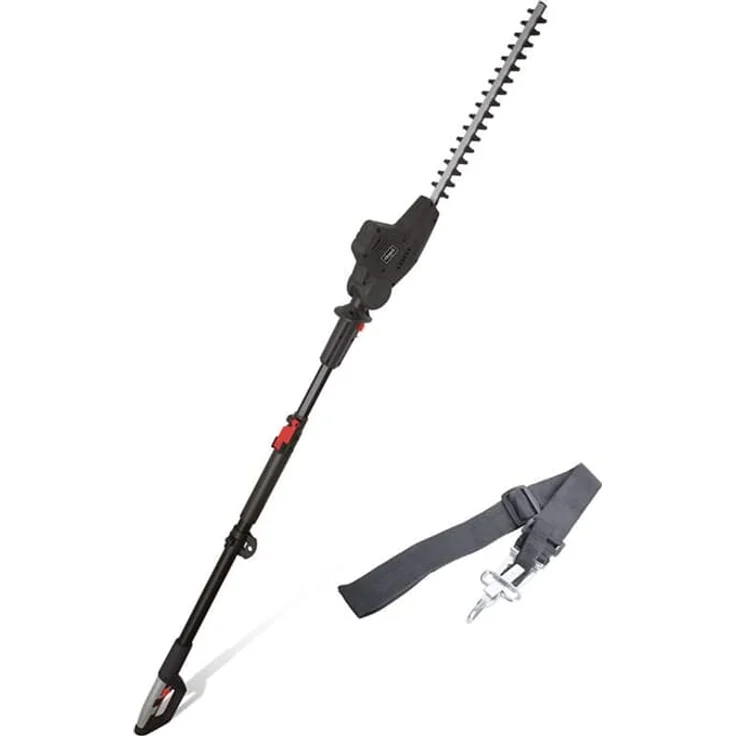 Scheppach Elektro Teleskop Heckenschere TPH500 (500 W, Schnittlänge 410mm, Schnitt- Ø 18mm, teleskopierbar, 5-stufig neigbar, Reichweite 4,5m) inkl. Schnellverschluss/Schultergurt – Bild 2