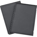 Steba Grillwendeplatte, grau, antihaftbeschichtet, für Steba Kontaktgrills PG 4.3 und PG 4.4 , Wende-Grillplatte geriffelt/glatt