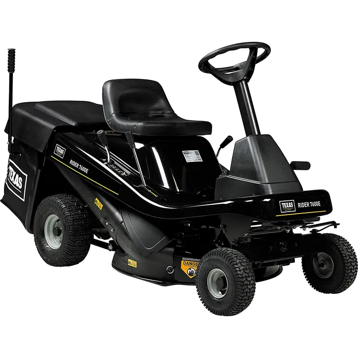 TEXAS Rider 7600E 3in1 Benzin Aufsitzrasenmäher, 76 cm Schnittbreite, 6 Gänge, Anhängerkupplung, Elektrostart