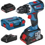 Bosch Professional Akku-Bohrschrauber GSR 18V-60 C, 2 Akkus ProCORE18V, Schnellladegerät GAL 18V-40 - 06019G110B