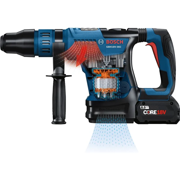 Bosch Professional GBH 18V-36 C Akku-Bohrhammer BITURBO SDS max 7 J 2 xAkku ProCORE18V 8.0Ah – Bild 4