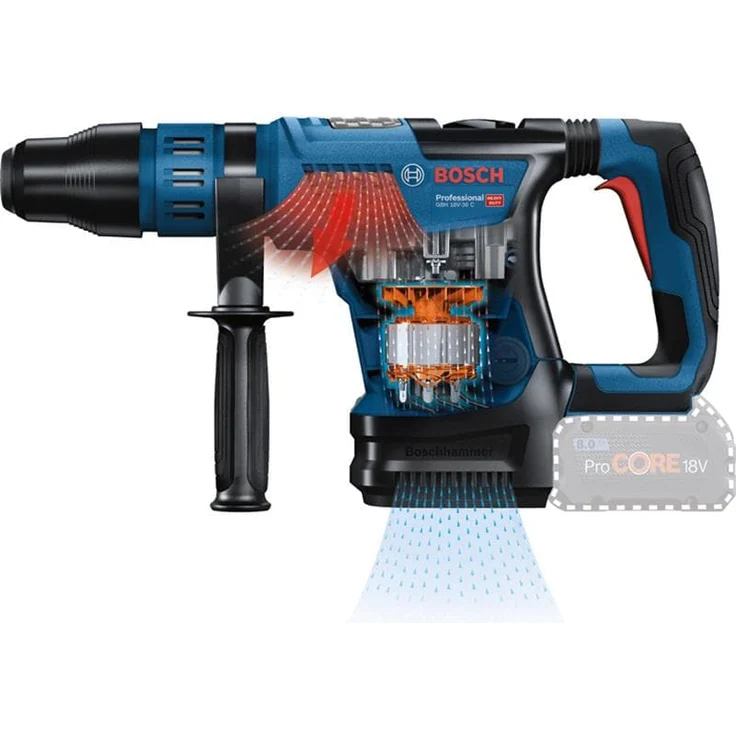 Bosch Professional GBH 18V-36 C Akku-Bohrhammer BITURBO SDS max 7 J ohne Akku ohne Ladegerät im Koffer – Bild 5