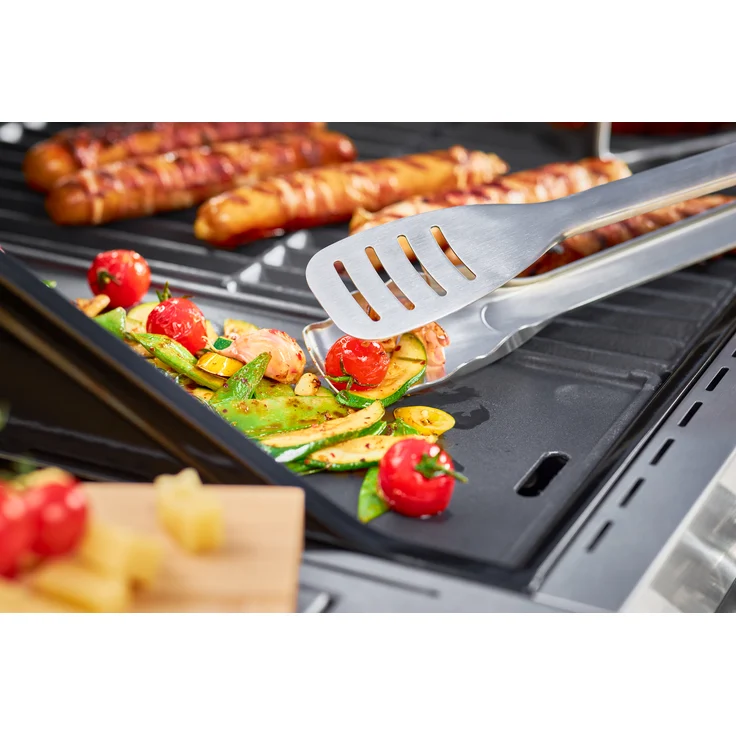 RÖSLE Premium Barbecue-Grillzange, Hochwertige Grillzange mit großer Wendefläche, patentiertes Verschlusssystem, Edelstahl 18/10, spülmaschinengeeignet – Bild 3
