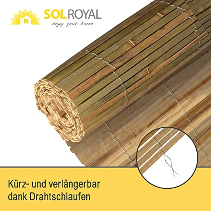 Sol Royal Sichtschutzmatte Bambus SolVision B89 Bambus, 300x100x1 cm – Bild 9