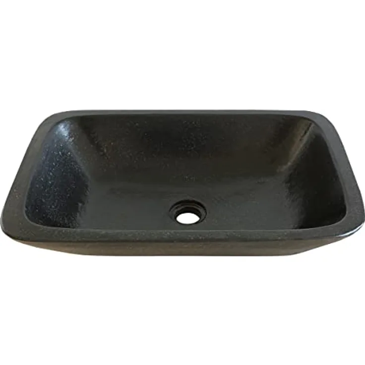 Oriental Galerie Waschbecken Terrazzo Schwarz 56 x 36 x 12 (1-St)