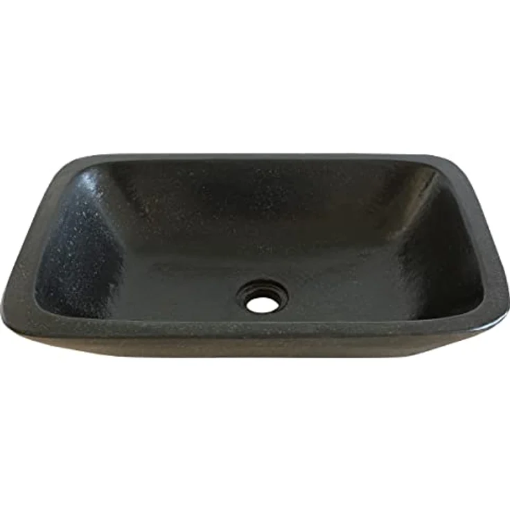 Oriental Galerie Waschbecken Terrazzo Schwarz 56 x 36 x 12 (1-St) – Bild 1
