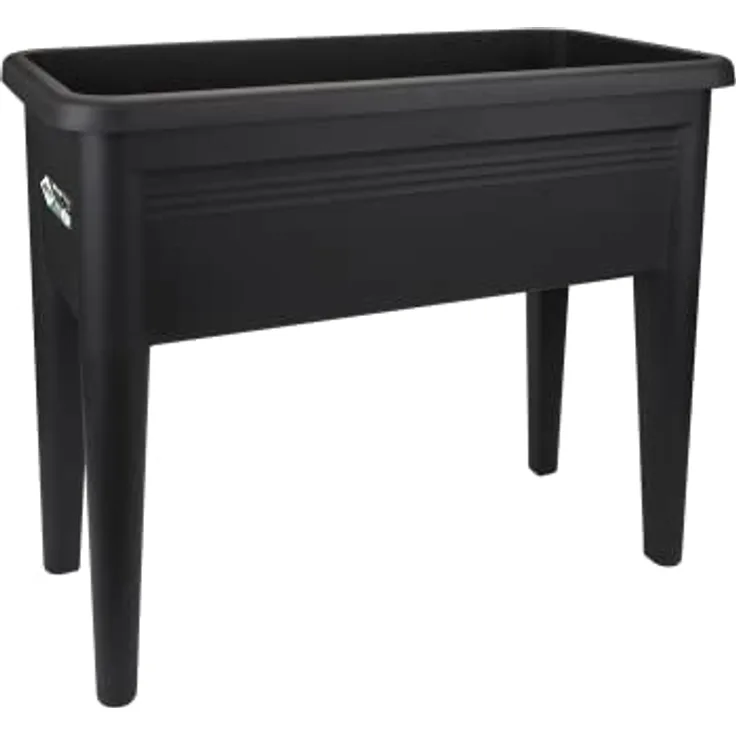 elho Green Basics Anzucht Tisch XXL 75 - Kunststoff Hochbeete für Garten - Kräuterbeet - Ø 75.5 x H 65.1 cm - Schwarz/Living Schwarz