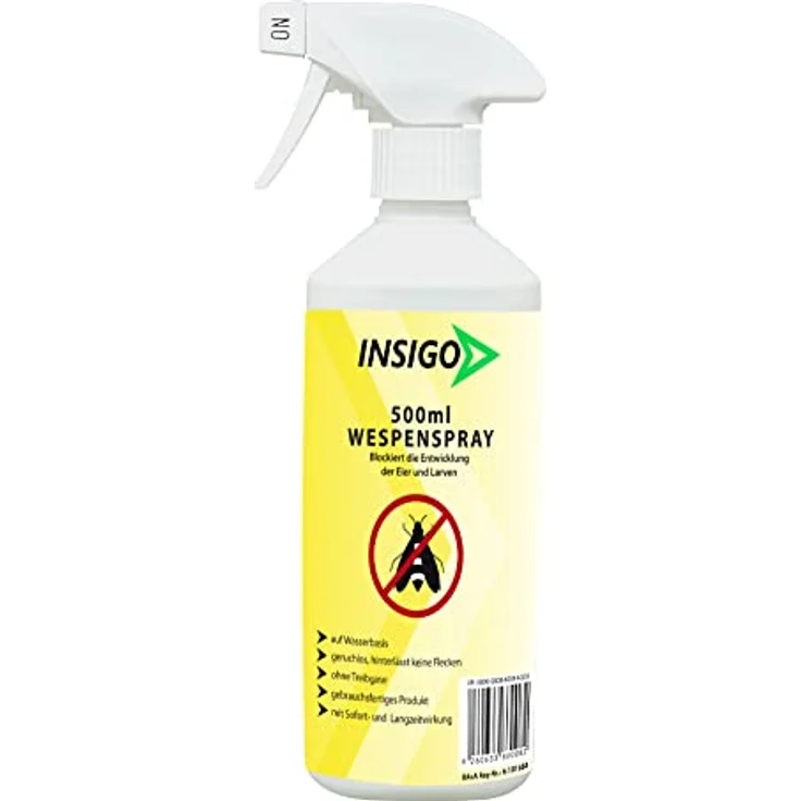 INSIGO Anti-Wespen-Spray 2x500ml | Fleckenfreie Wespenbekämpfung | Gegen Wespen Larven & Eier auf Wasserbasis – Bild 3